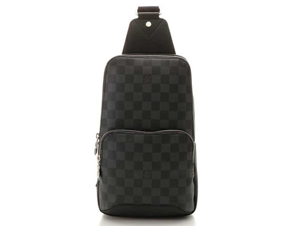LOUIS VUITTON Crossbody Bag Avenue Sling Damier Graphite Black SJ